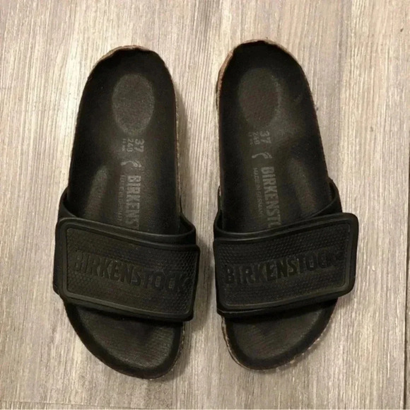 BIRKENSTOCK Tema Black Womens Slide Sandals Slippers Narrow Fit RFSO1E065BK 37 - Picture 2 of 10